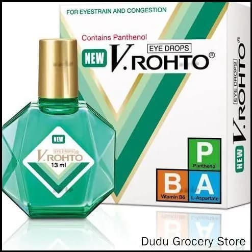 Увлажняющие, витаминизированные капли V.ROHTO THUOC NHO MAT , EYE DROPS, Contains Panthenol, for eyestrain and congestion, 13мл, Вьетнам