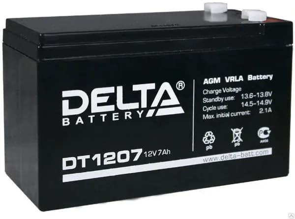 Delta Battery Аккумулятор для мототехники, 7 А•ч, Универсальная полярность