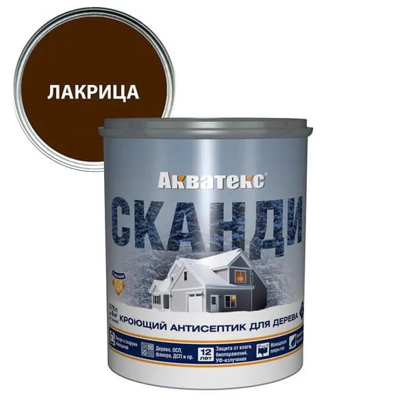Пропитка декоративно-защитная акриловая кроющая, лакрица 0,75 л