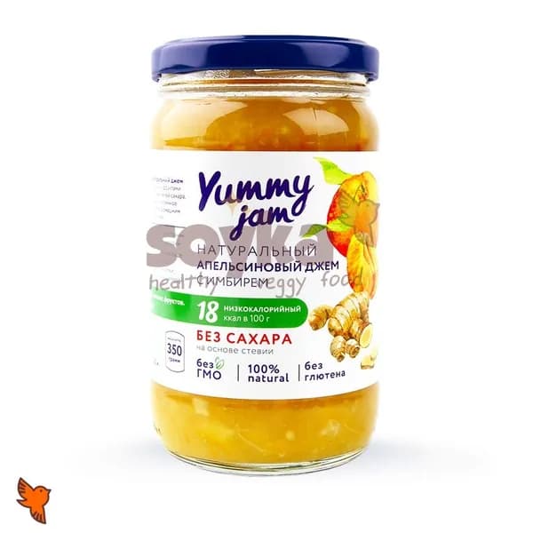 Джем апельсиновый с имбирем без сахара Yummy Jam, 350г
