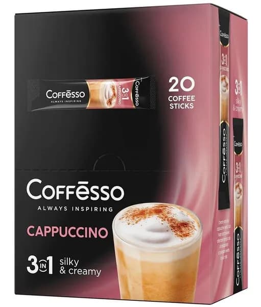Coffesso Cappuccino Кофе растворимый 3 в 1, 20 стиков по 15 г