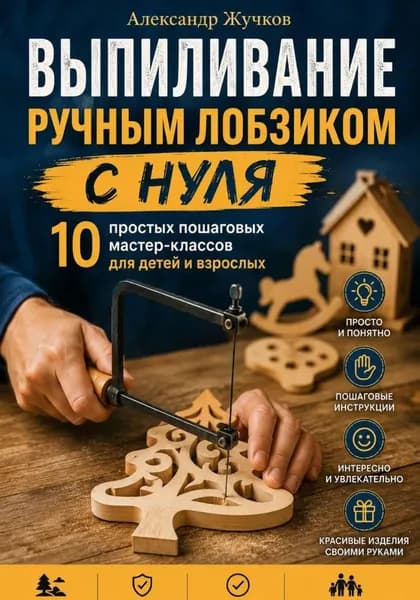 Выпиливание ручным лобзиком с нуля. 10 простых пошаговых мастер-классов для детей и взрослых | Жучков Александр | Электронная книга