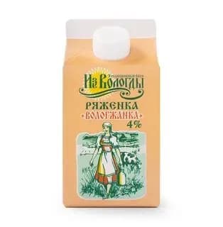 Ряженка 4%, Вологжанка , 470 г 5 шт