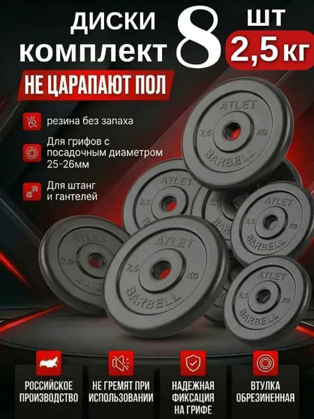 Комплект дисков / Блины спортивные 8 по 2,5 кг