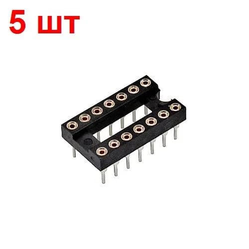 Панелька цанговая SCSM-14 5 шт. корпус DIP14 шир.10,16мм