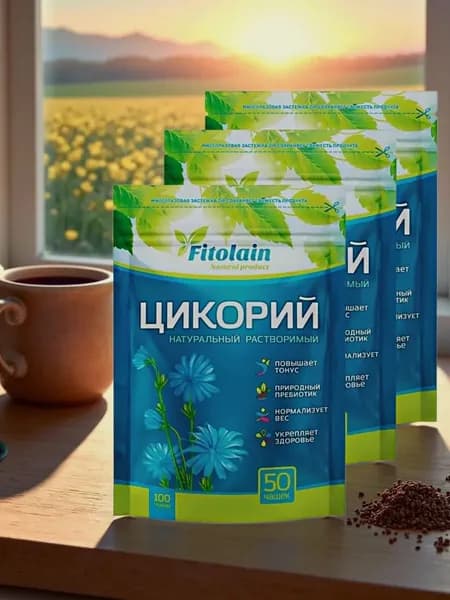 Цикорий растворимый Натуральный Без кофеина 100г.( Набор из 3шт)