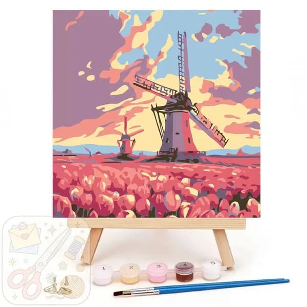 Картина по номерам на холсте с подрамником 20*20CM