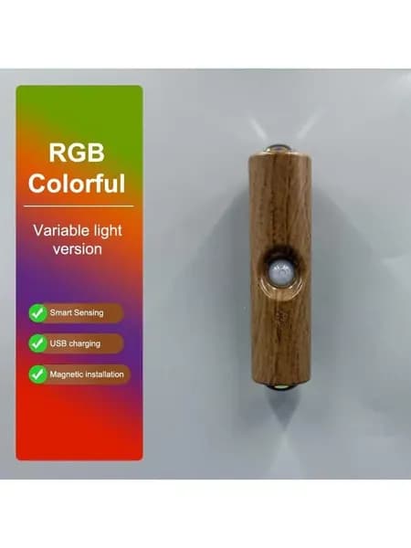 Двухцветный настенный светильник Cat Eye с датчиком движения человека, USB Перезаряжаемый ночник без сверла для спальни, лестницы, прихожей, крыльца