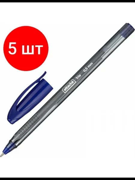 Ручка шариковая неавтомат. Trio, маслян, син. стерж
