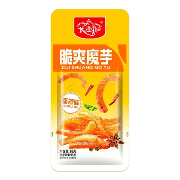 Конжак хрустящий, пряный вкус, ассорти снеков, 2026