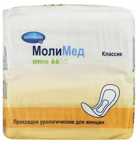 Молимед мини классик 28 штук, урологические прокладки женские