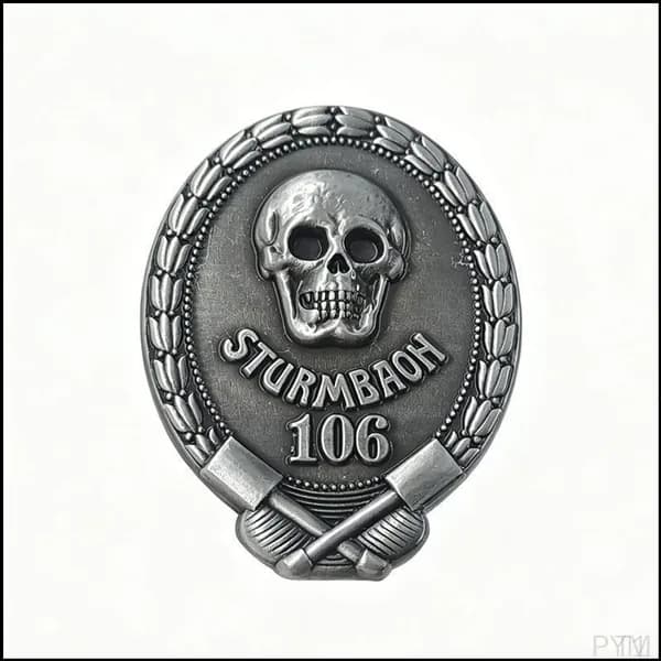 Шеврон/Знак Штурмовая бригада 106 (Австро-Венгрия). Металлический значок на липучке. Винтаж. Подарок.