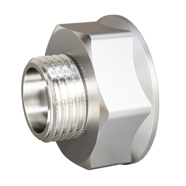 Переход LD Pride DN15х10 (1/2"ВР х 3/8"НР) латунь никель