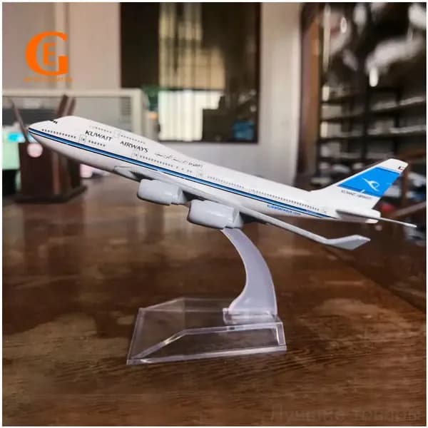 Металлическая Модель Самолета Boeing 747 Авиакомпании Kuwait Airways