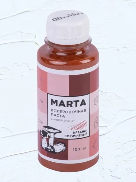 Колер MARTA №8 универсальный, Красно-коричневый, 100 мл, высококонцентрированный, матовый