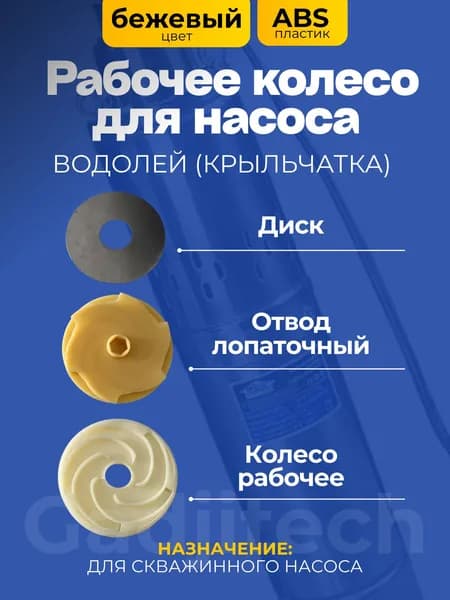 Рабочее колесо для насоса Водолей (крыльчатка)