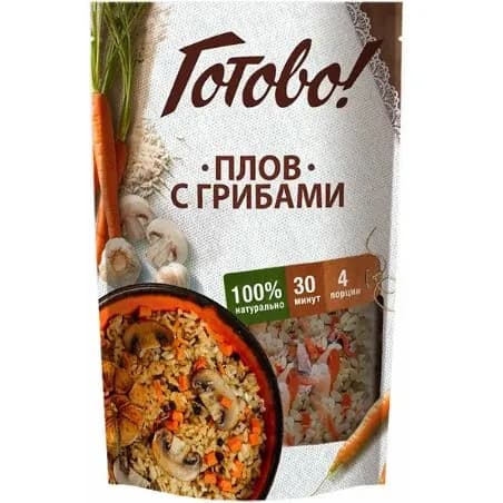 "Готово" Плов с грибами 250гр.*2уп.
