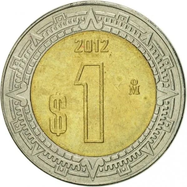 1 песо, 2012 год. Мексика