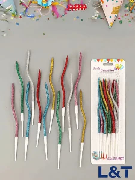 Свечи для торта, 12 см, 12 шт