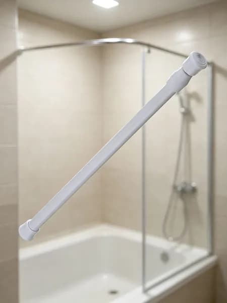 Карниз для ванной круглый 1 ряд Телескопический