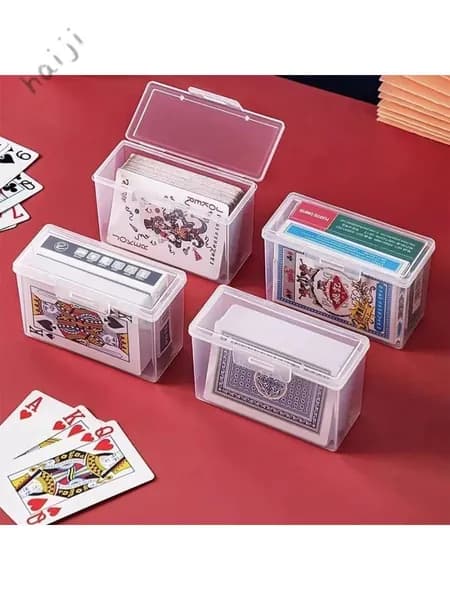 4 пластиковых коробки для хранения игральных карт, хаки GYX29 2F