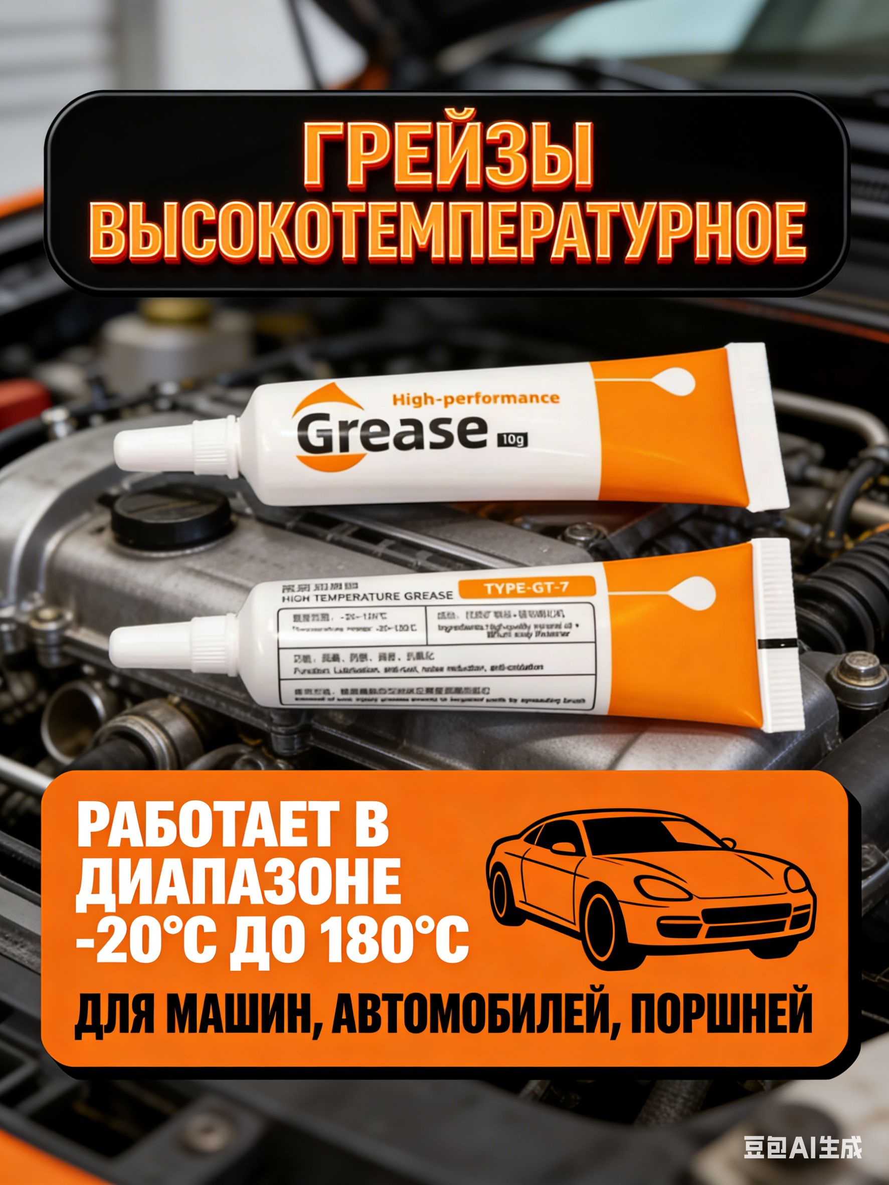 Смазка автомобильная Диэлектрическая, 9.6 мл, 1 шт.