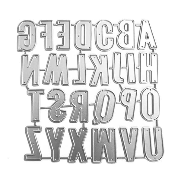 Буквенно-цифровой трафарет для тиснения, - QB3637 заглавные буквы