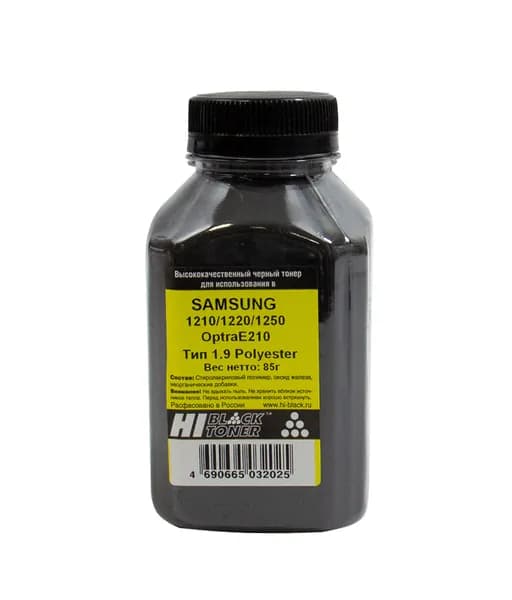Тонер черный Hi-Black для Samsung ML-1210/1220/1250/OptraE210, Polyester, Тип 1.9, Bk, 85г, банка (98036709)
