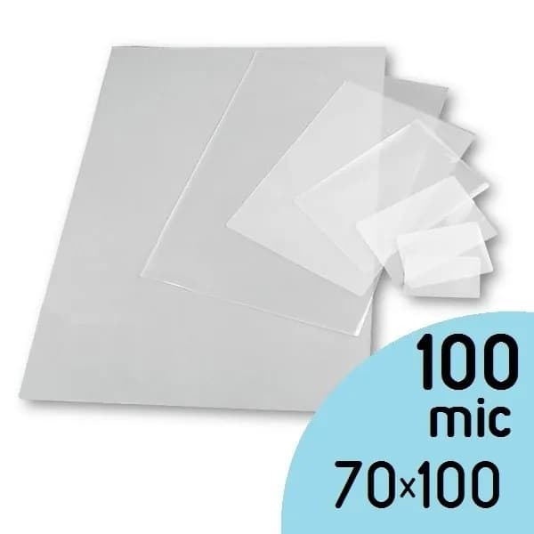 Плёнка для ламинирования пакетная 70 x 100 мм x 100 mic (Yu), 100шт.