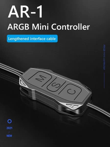 Контроллер ARGB 5 В с разъёмами SATA и 3-pin, компактный, чёрный
