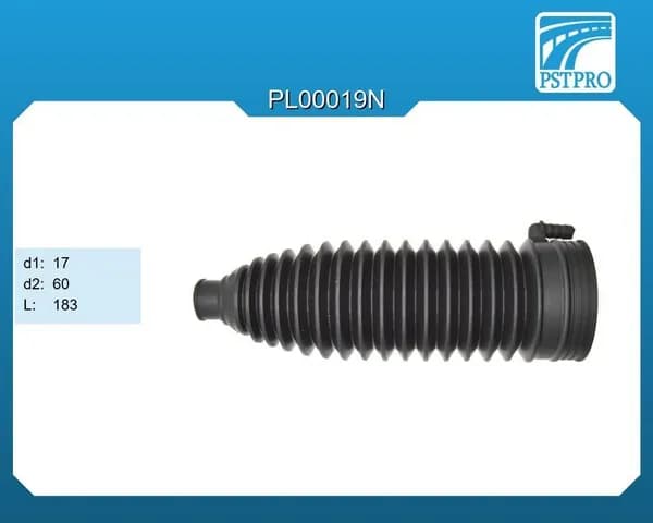 Пыльник рулевой рейки Citroen C4, Peugeot 206, Peugeot 307 d1-17 d2-60 L-183 PL00019N