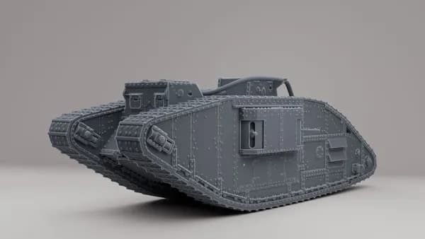 Модель танка Mark 5 композит / Mk.V composite 1:87 вариант 1