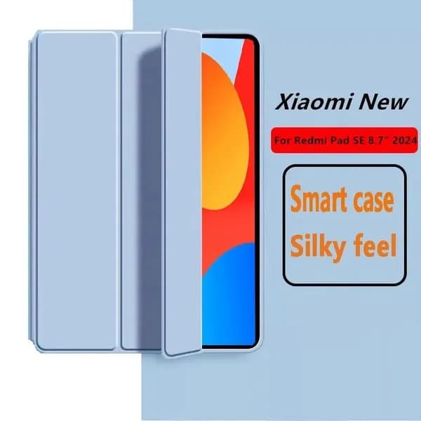Новый Smart чехол для Xiaomi Redmi Pad SE 8.7 дюймов 2024 кожаный трехслойный магнитный стенд покрывал для Redmi Pad SE 8.7" планшетных корпусов