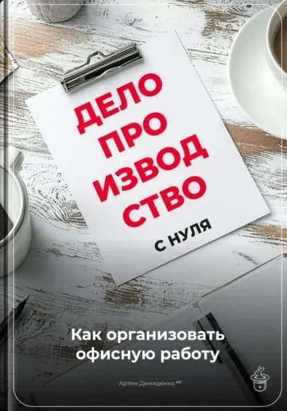 Делопроизводство с нуля: Как организовать офисную работу | Демиденко Артем | Электронная книга