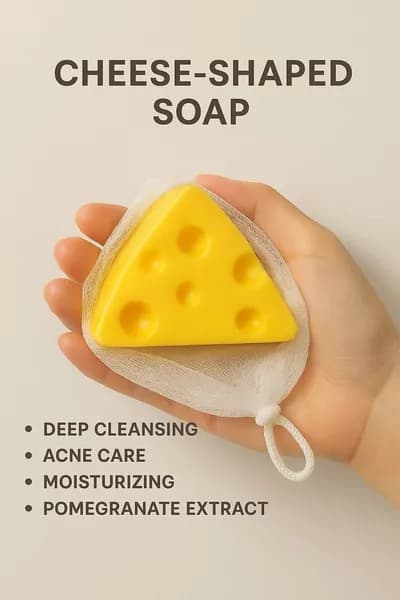 Мыло-сыр Cheese Soap 100 г от прыщей, для очищения и увлажнения кожи