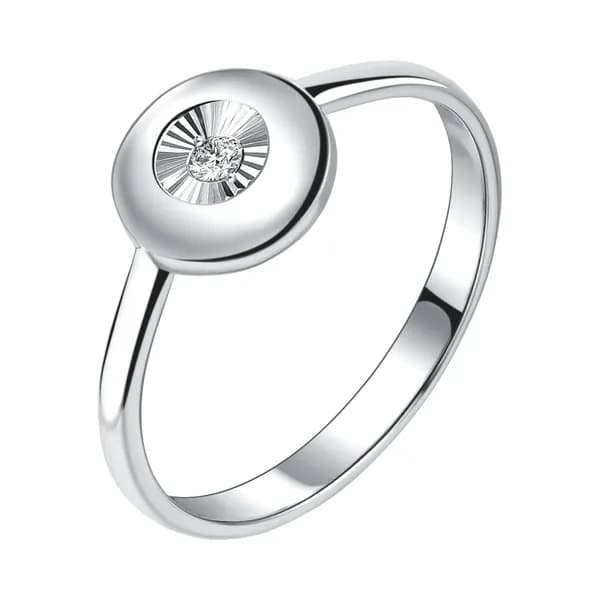 Серебряное кольцо DIAMANT-ONLINE с бриллиантом выращенным 925 пробы