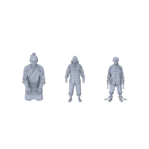 Сборная модель 1/72: 3D-печать фигурок заключённых (позы сидя, стоя, с цепями)
