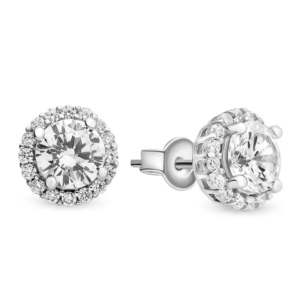 Серьги женские с фианитами серебро 925 пробы 585GOLD