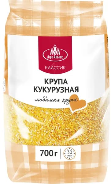 Крупа кукурузная АГРО-АЛЬЯНС Классик, 700г