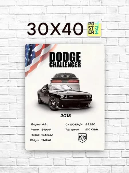 Постер на стену Коллекция машин 40х50