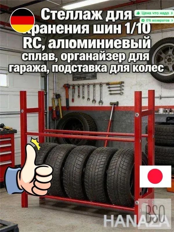 Стеллаж для хранения шин 1/10 RC,алюминиевый сплав,органайзер для гаража,подставка для колес