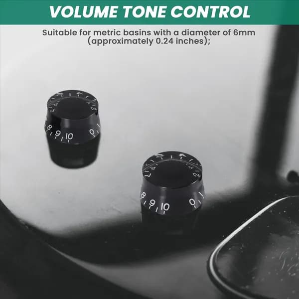 шт. Ручки управления в форме цилиндра для электрогитары Les Paul LP Style (черные)