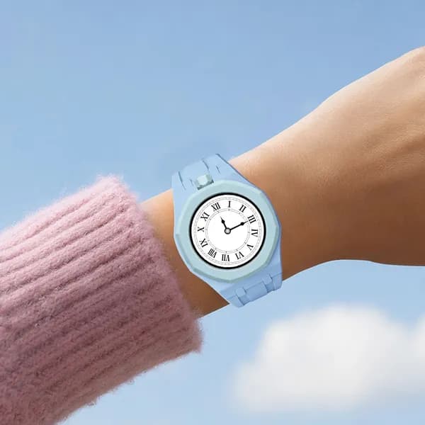 Ремешок для часов Swatch x Royal Pop из биокерамики и силикона, небесно-голубой, 12 часов