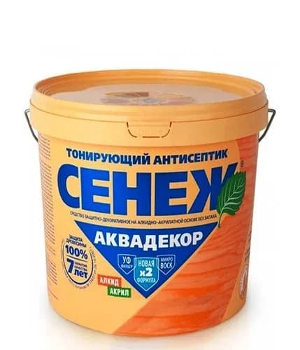 Сенеж декоративная пропитка Аквадекор X2, 0.9 кг, 0.9 л, 113 Слива