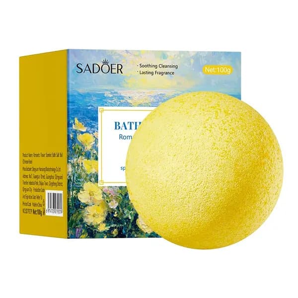Романтическая бомбочка для ванны SADOER с цветочным ароматом (тонущая), очищение тела
