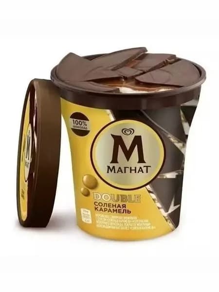 Мороженое пломбир Магнат Пинта Double Соленая карамель 310 г