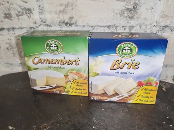 Мягкий сыр Камамбер (KAMAMBER KASEREI), мягкий сыр Бри (BRIE KASEREI) 250 гр. (2 упаковки по 125гр.)