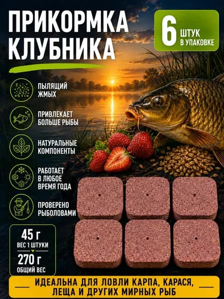 Брикеты "Клубника" 6шт по 45гр