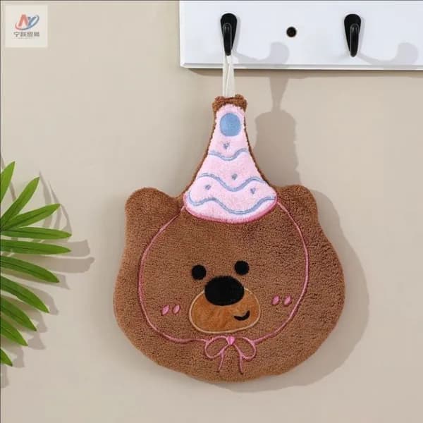 Полотенце для лица, рук 24x27 см, корал-флис, белый, светло-розовый, 1 шт