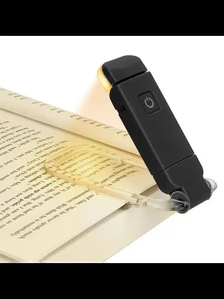 Портативная LED лампа для чтения книг, черная